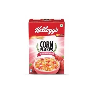 Kellogg's Corn Flakes Cereal With Strawberry Puree 300gm