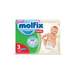 Molfix Baby Diaper Pants Super Pack Midi 6-11 kg 60 Pcs (Made in Turkey)