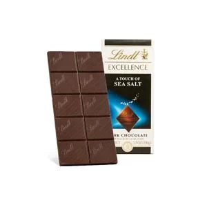 Lindt Excellence Sea Solt Cocoa Dark Chocolate 100gm Bar