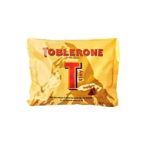 Yellow Packet Toblerone Tiny Swiss Milk Chocolate Honey & Almond Nougat 200gm Packet