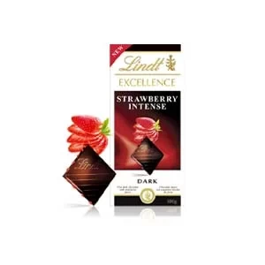 Lindt Excellence Strawberry Cocoa Dark Chocolate 100gm Bar