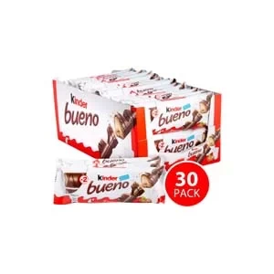 Kinder Bueno Chocolate 2 Bars Pack 1 Box 30 pcs 43gm Full Box