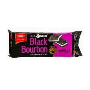 Parle Hide & Seek Black Bourbon Vanilla Cream Sandwich Biscuit 100g - (India)