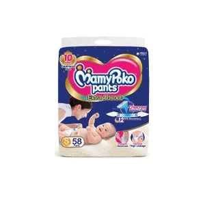 MamyPoko Pants Small 4-8 Kg 58 Pcs (Made in India)