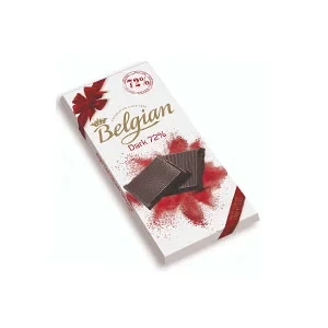 Belgian 72% Cocoa Dark Chocolate 100gm Bar