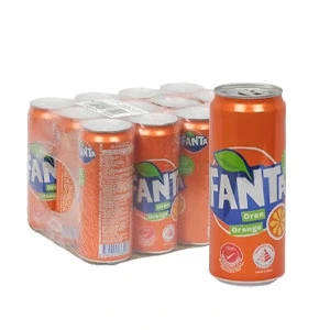 Fanta Orange Can Soft drinks 330ml (24 pieces/Full Case) Imported