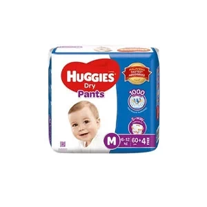 Huggies Dry Medium Pant Diaper 6-12Kg 64 Pcs (Malaysia)