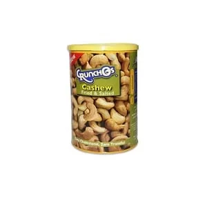 Crunchos Cashew Fried & Salted Nuts 350gm Can