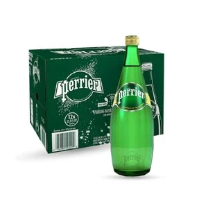 Perrier Water Glass Bottle 750ml (12 Pieces Pack) Imported