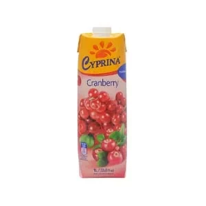 Cyprina Cranberry juice Drink 1Ltr (Cyprus)